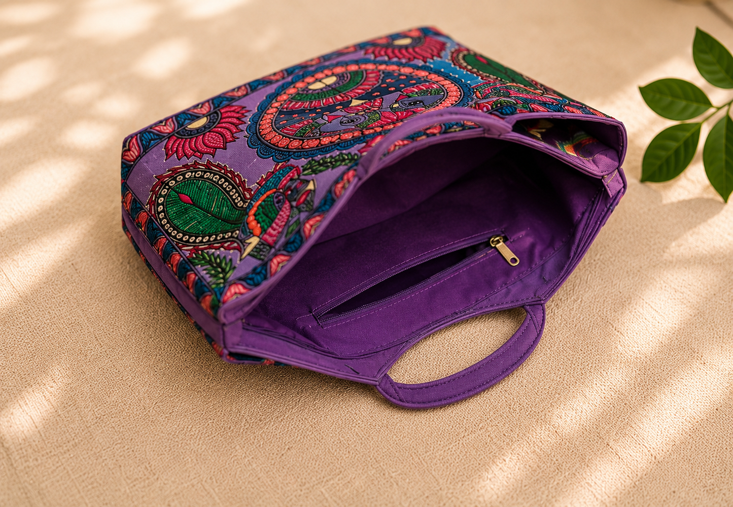 Madhubani Painted tote bag