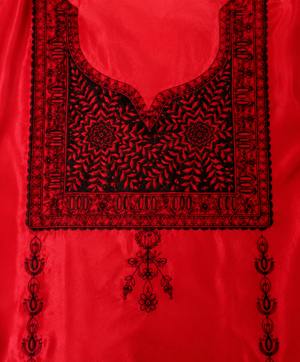 Hand-Painted Madhubani silk Suit