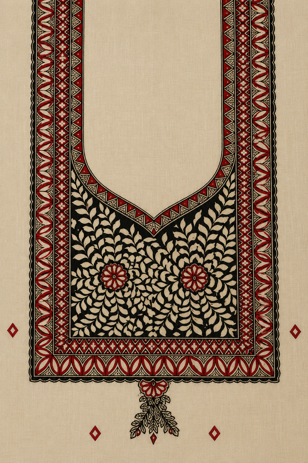 Hand-Painted Madhubani  Premium khadi cotton Suit