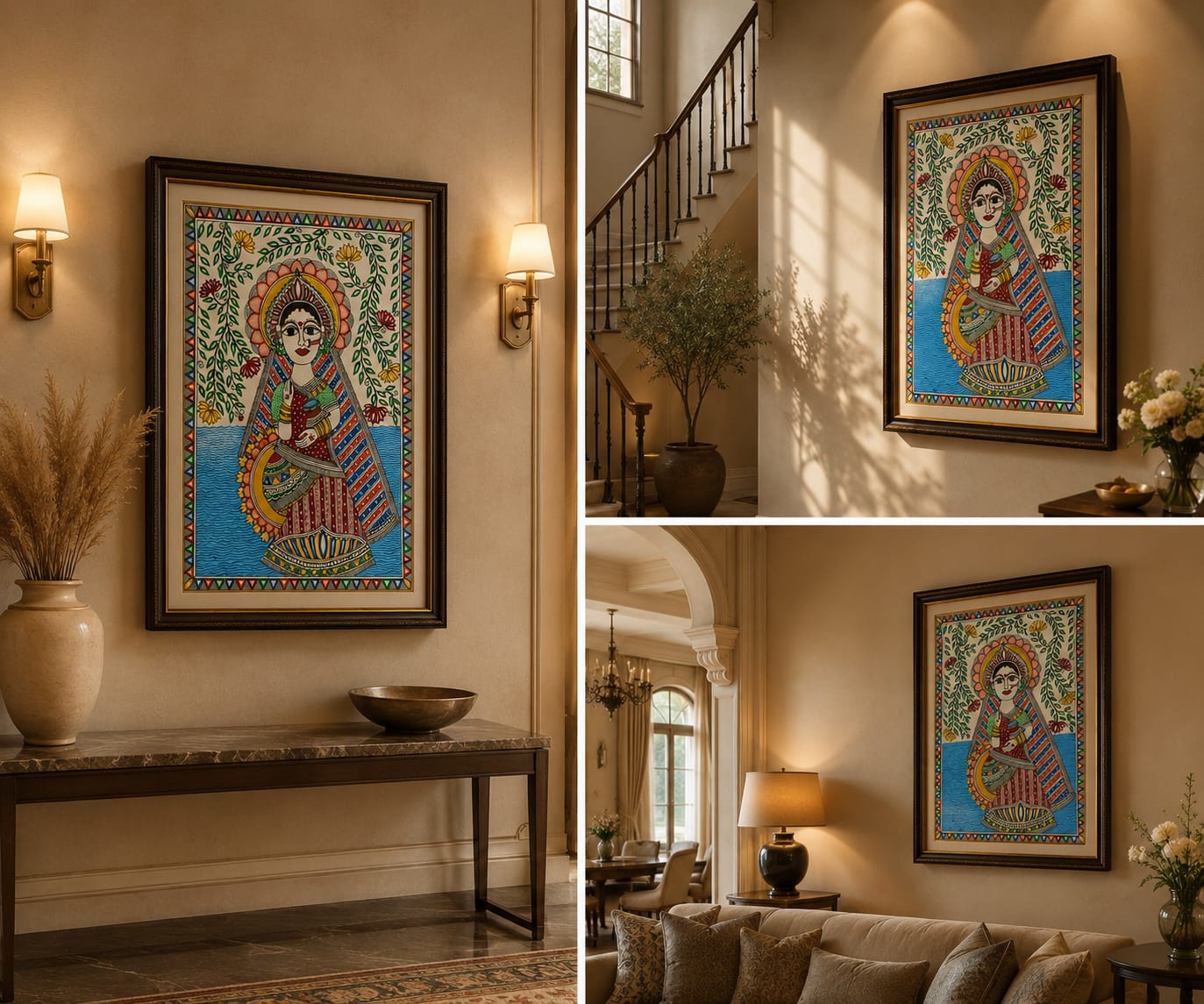 MADHUBANI WALL PAINTINGS ( GODDESS LAXMI)
