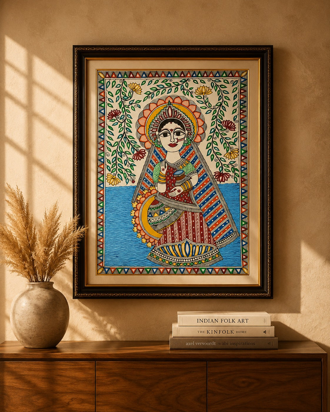MADHUBANI WALL PAINTINGS ( GODDESS LAXMI)