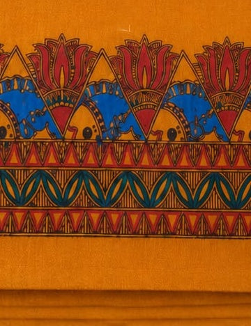 Hand-Painted Madhubani Premium khadi cotton Suit