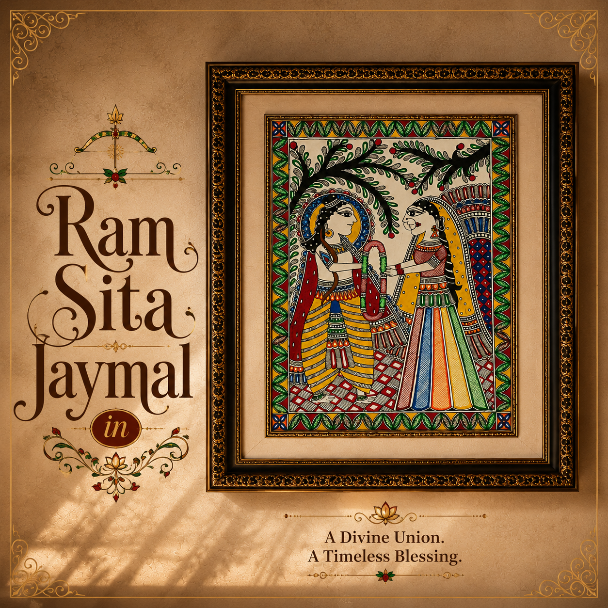 Ram Sita Jaymal (Madhubani wall paintings )
